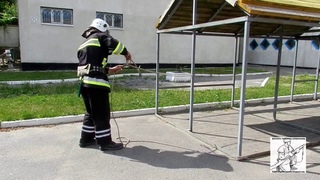 Закрепление спасательной  веревки за конструкцию 2 способ