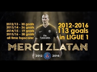 Zlatan Ibrahimovic all 113 goals for PSG in Ligue 1 (2012-2016)