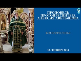 Проповедь Протопресвитера Алексия Аверьянова в воскресенье. 29 сентября 2024 года