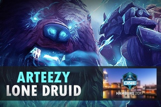 Arteezy (Lone Druid) EG vs Fnatic @ ESL One Hamburg 2017