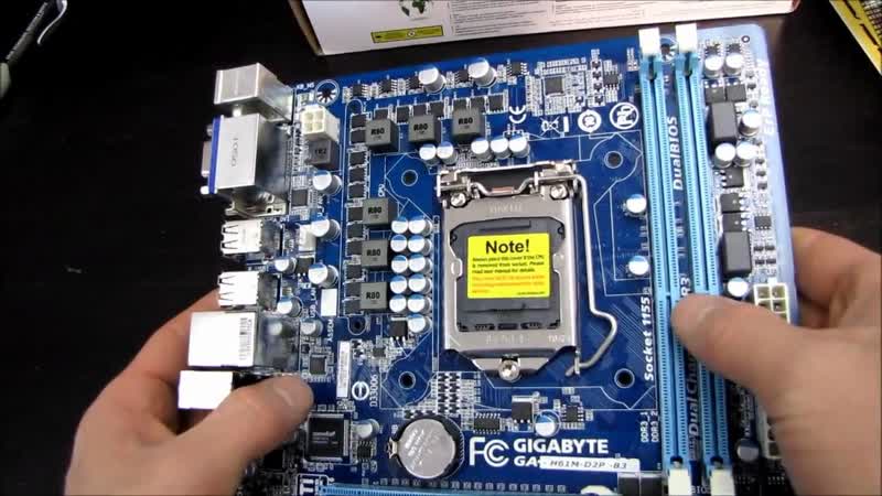 Gigabyte H61 M D2 P B3 H61 DDR3 Sandy Bridge Motherboard Unboxing First Look Linus Tech