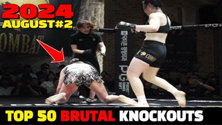 AUG 2024: Top 50 Savage Knockouts #2 (Muay ThaiMMABoxingKickboxing)(HD)