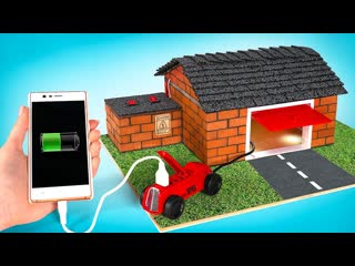 Самодельный Гараж из Мини Кирпичей для USB Машинок