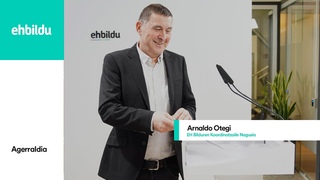 Arnaldo Otegiren agerraldia otsailaren 19ko Mahai Politikoaren ostean