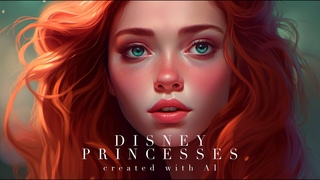 Disney Princesses as Modern Illustrations - created with ai Midjourney