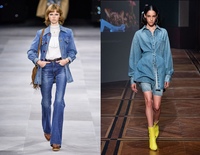 Деним в одежде что это. Джинсовое платье фенди подиум. Деним в одежде что это. Деним в одежде что это. Стиль тотал деним.