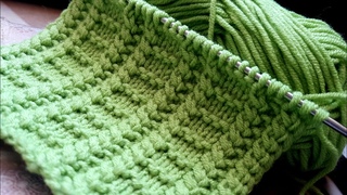 Геометрический рельеф спицами  knitting pattern.