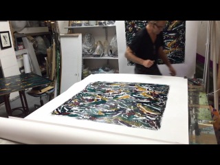 Making of monotype-prints  plastic bags this  don’t get crazy...:-)