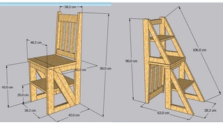 Como hacer una SILLA ESCALERA de madera