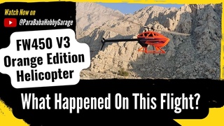 Orange Edition FlyWing FW450 V3 GPS RC Helicopter Short Flight Demo