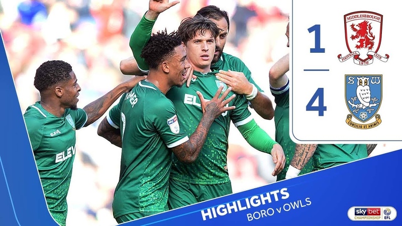 Middlesbrough 1 4 Sheffield Wednesday , 2019,