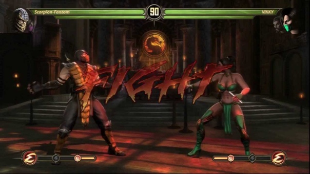 Mortal Kombat 9 Online Scorpion Fantom vs Vikky Часть