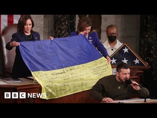 Ukraine aid is investment not charity, President Zelensky tells US lawmakers - BBC News