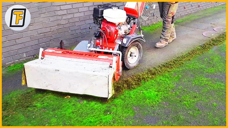 MOSS COVERED STREETS Get Cleaned SPOTLESS Satisfying Street Sweeper Driveway Cleaning