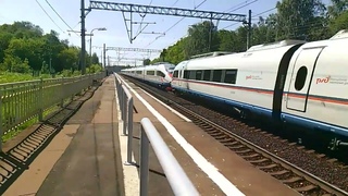 ЭВС1-08 Сапсан с сцепкой 09 с сообщением Москва ленингр.-СПБ моск.